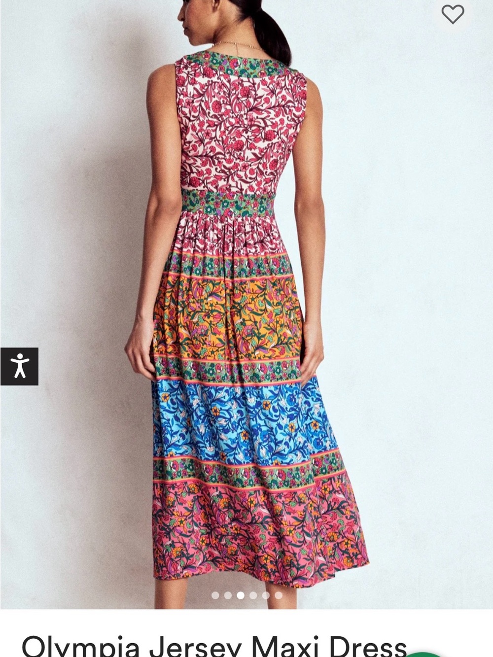 Women’s Boden Olympia Jersey Maxi Dress 10 R nwt - Picture 3 of 15